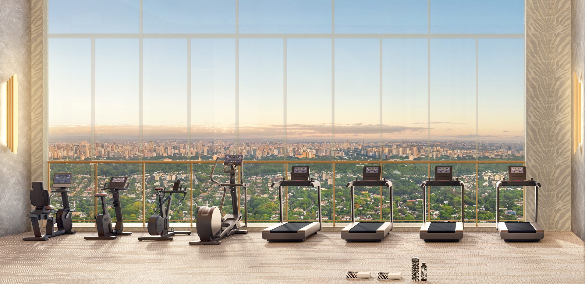 Detalhe do fitness do Capri Cyrela