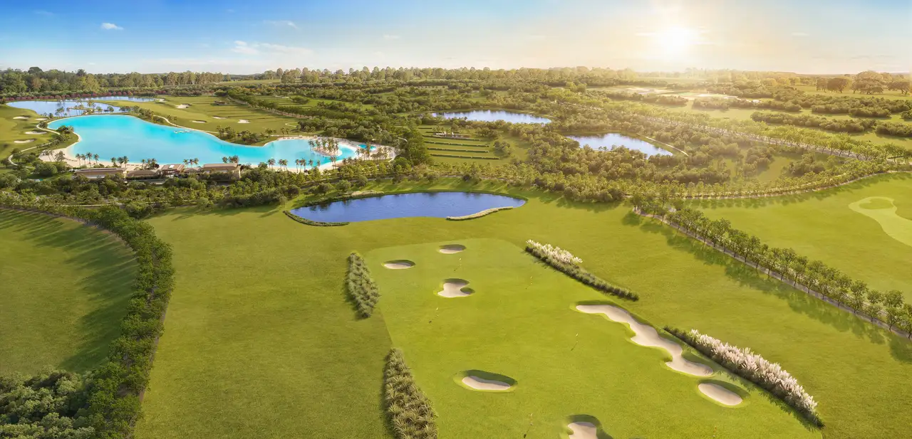 Driving range do campo de golfe