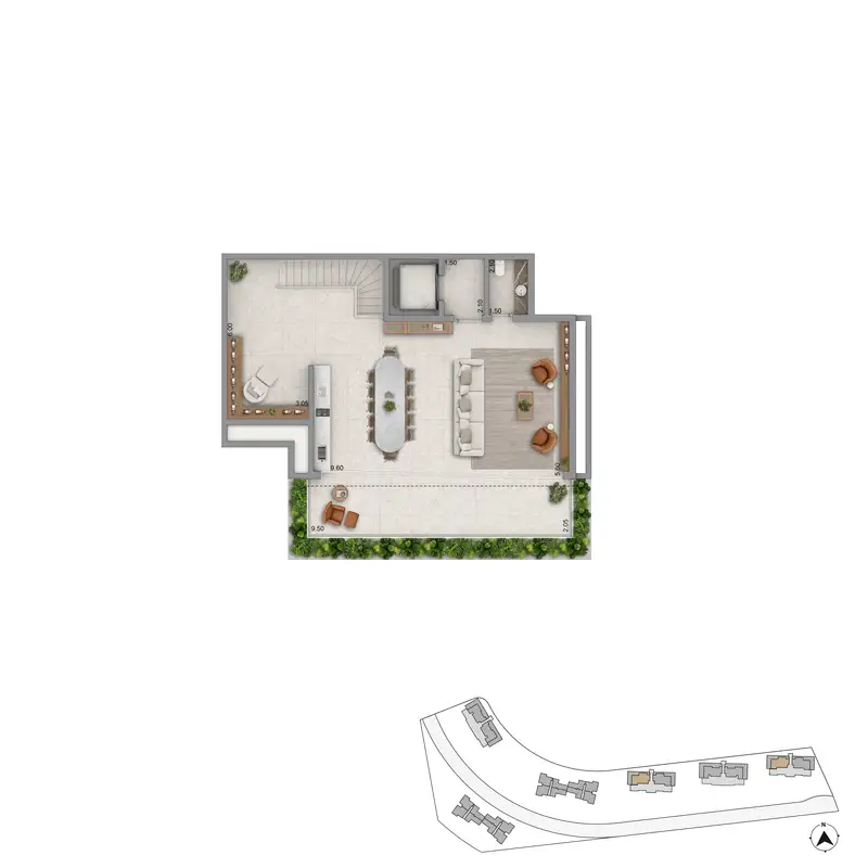 Planta duplex superior Portofino & Sardegna