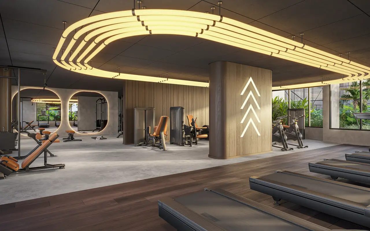 Ilustração artística do Fitness, ON RESORT Cidade Jardim