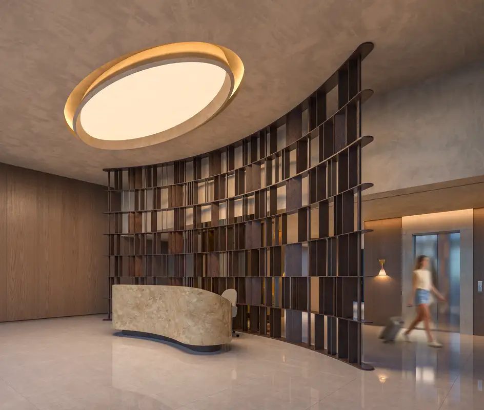 Ilustração artística do lobby do Ed. Caribe, ON RESORT Cidade Jardim