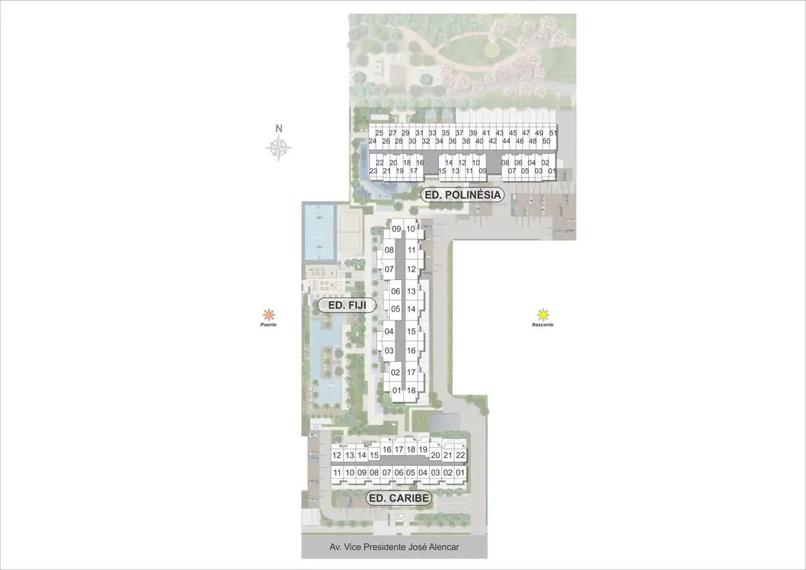 Masterplan do pavimento tipo, ON RESORT Cidade Jardim