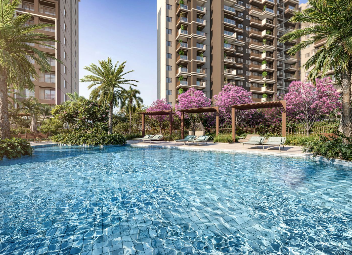 Piscina infantil e gazebos