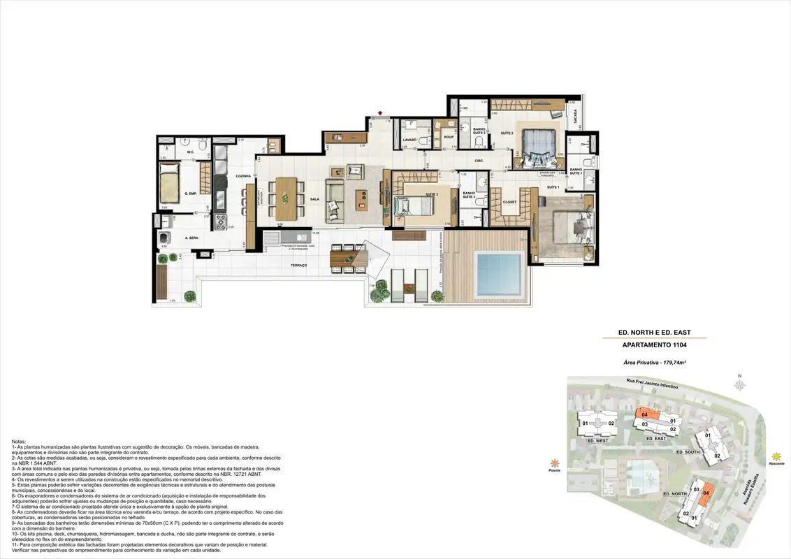 Latitud ED. North e ED. East Cobertura 179m² Coluna 04