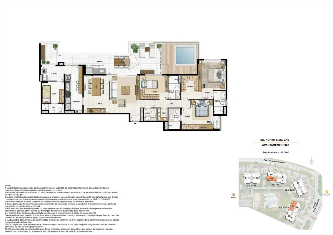 Latitud ED. North e ED. East Cobertura 180m² Coluna 03