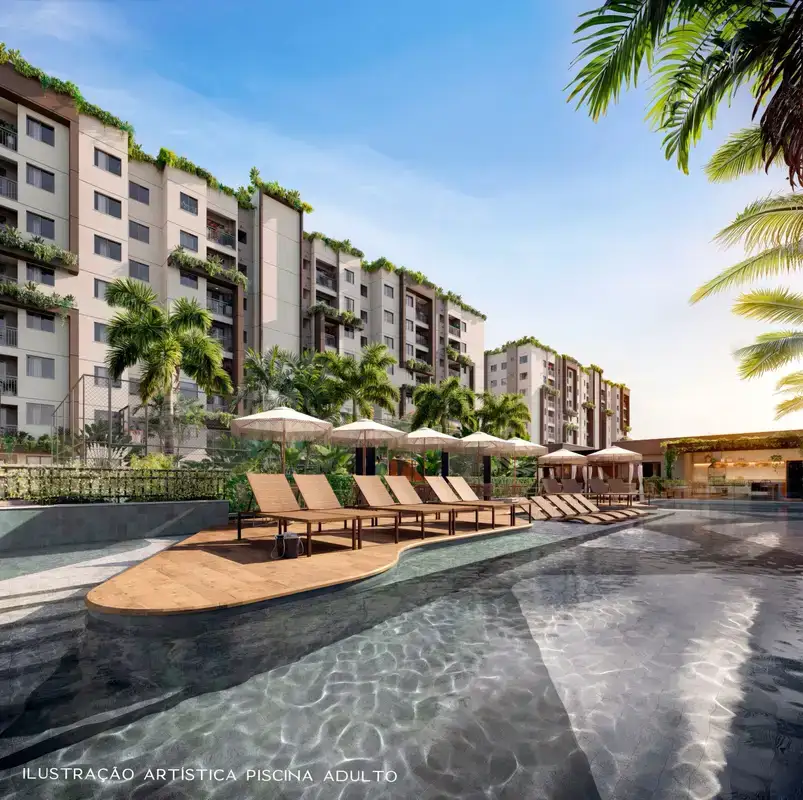 Piscina adulto de 21,5 m com raia do Living Wellness Grajaú