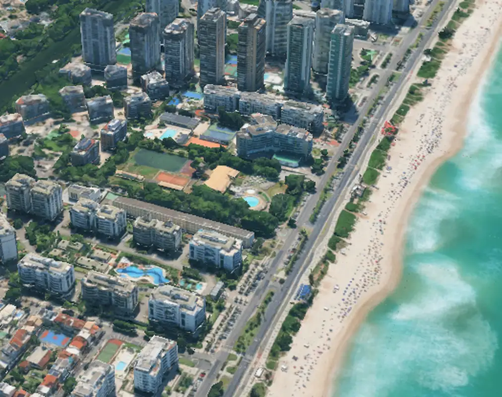 Localização do terreno do antigo Riviera Country Club, frente-mar na Barra da Tijuca