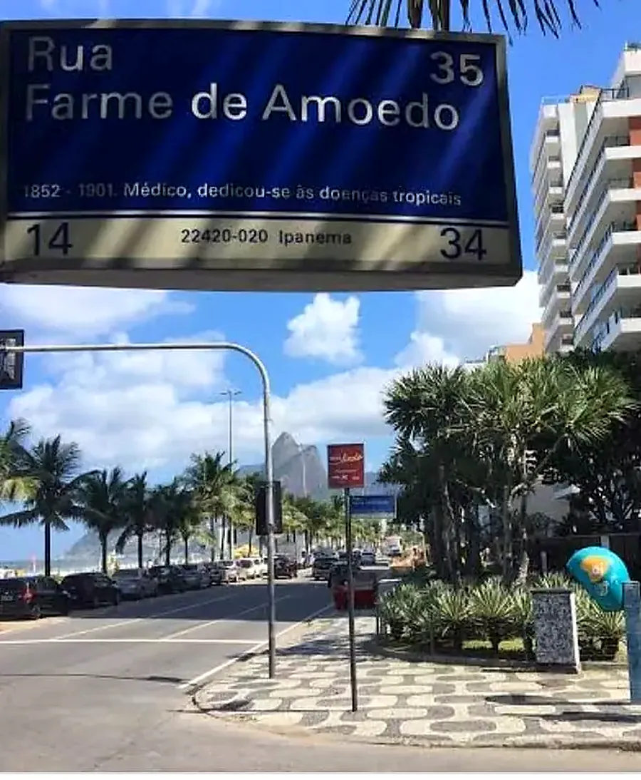Placa da Rua Farme de Amoedo, Ipanema