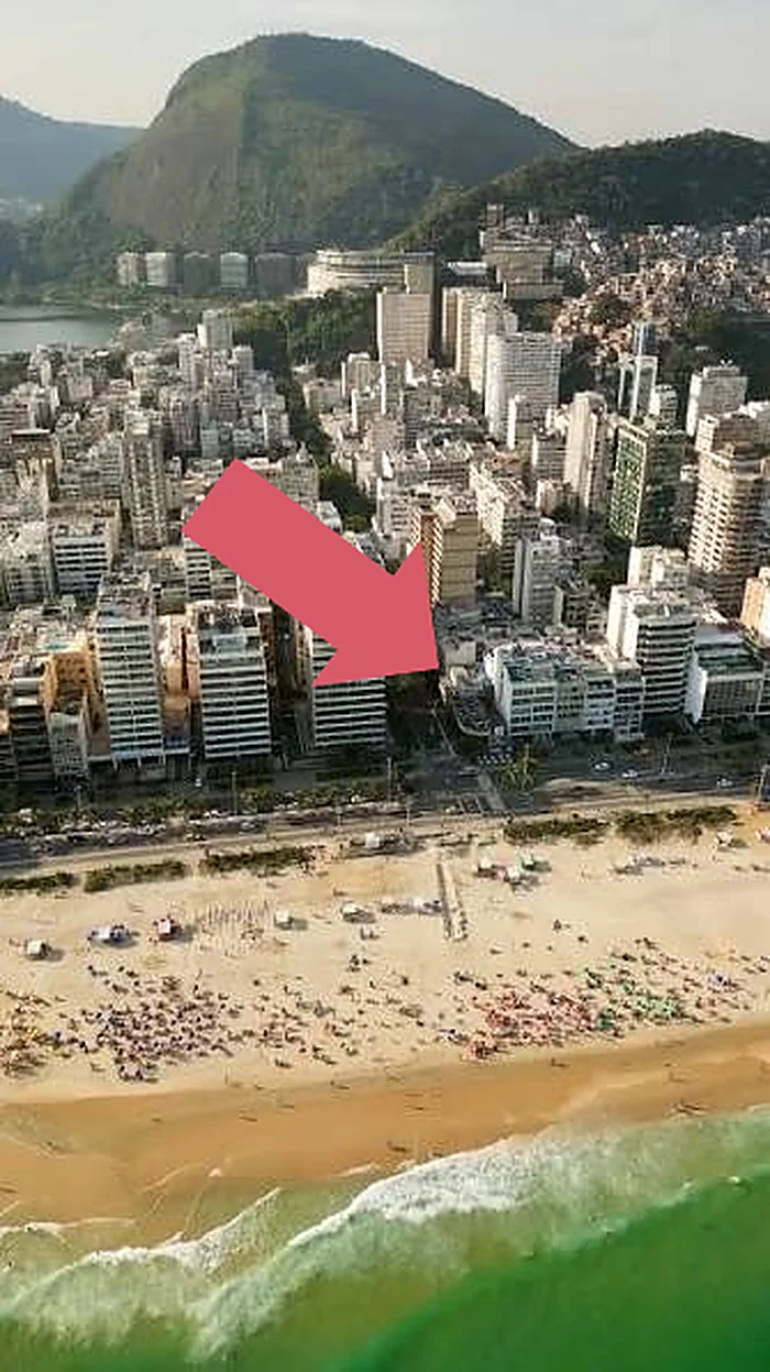 Vista aérea aproximada da região da Farme de Amoedo, Ipanema