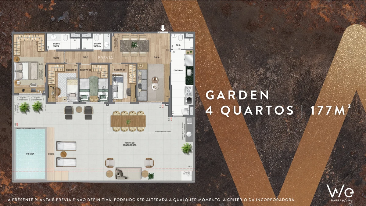 Garden 4 Quartos 177m² WE BARRA by Living
