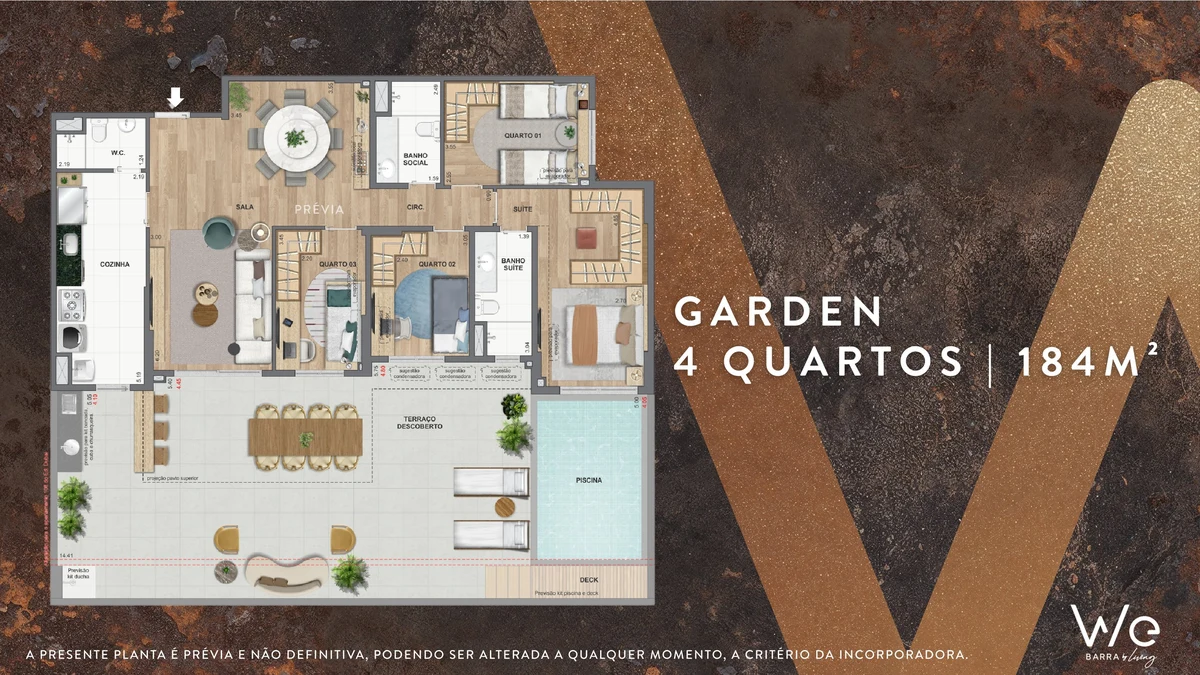 Garden 4 Quartos 184m² WE BARRA by Living