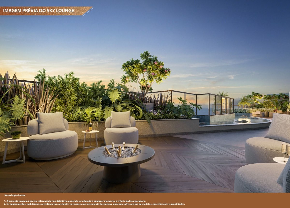 Imagem prévia do Sky Lounge no rooftop do WE BARRA by Living – Barra da Tijuca